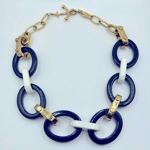 Kate Spade "Anchors Away" Chunky Enamel Statement Necklace